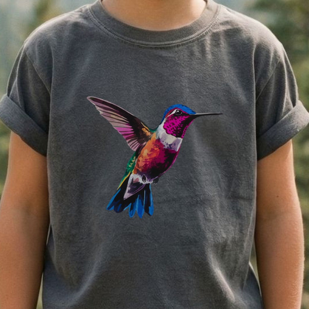Painted Hummingbird Kids Cotton T-Shirt
