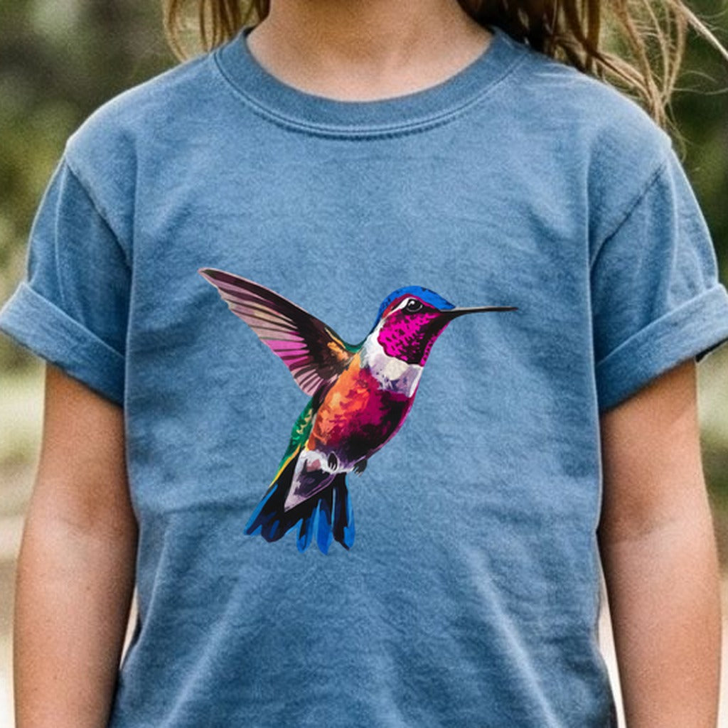 Painted Hummingbird Kids Cotton T-Shirt