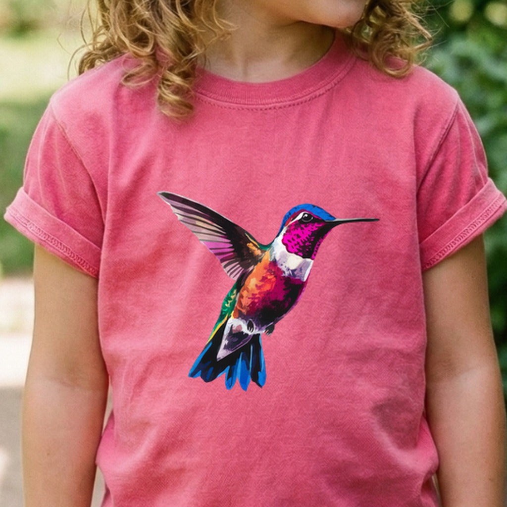 Painted Hummingbird Kids Cotton T-Shirt