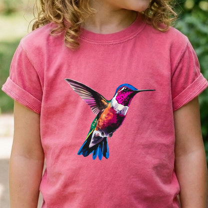 Painted Hummingbird Kids Cotton T-Shirt
