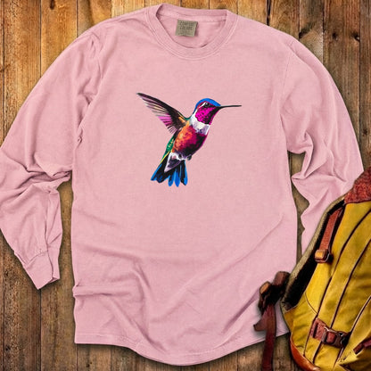 Painted Hummingbird Cotton Long Sleeve