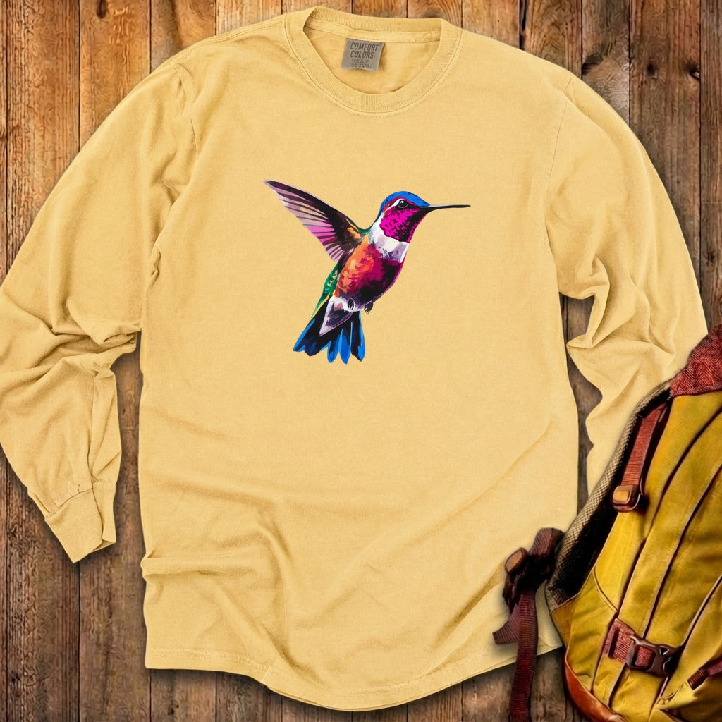 Painted Hummingbird Cotton Long Sleeve