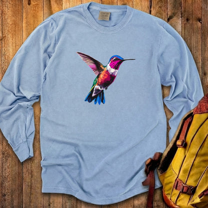Painted Hummingbird Cotton Long Sleeve