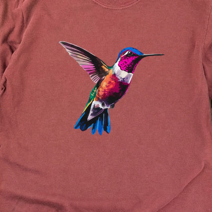 Painted Hummingbird Cotton Long Sleeve