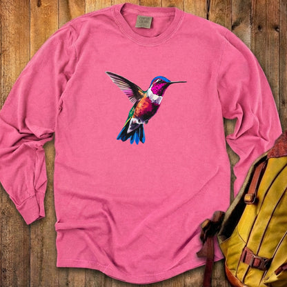 Painted Hummingbird Cotton Long Sleeve