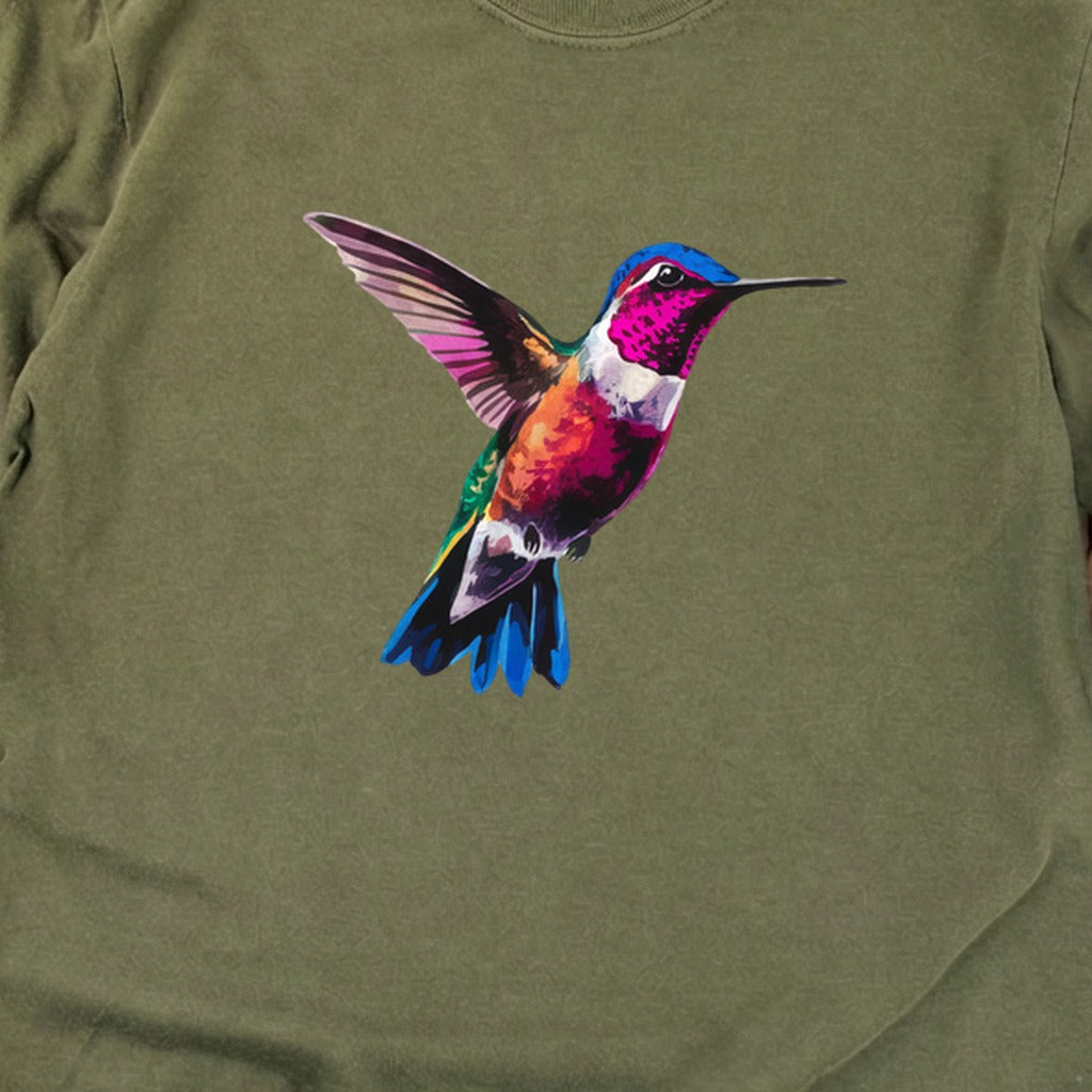 Painted Hummingbird Cotton Long Sleeve