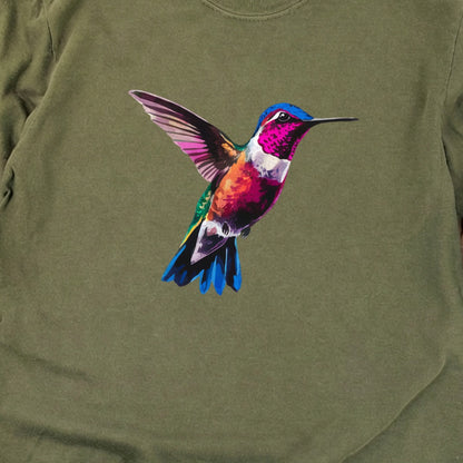 Painted Hummingbird Cotton Long Sleeve