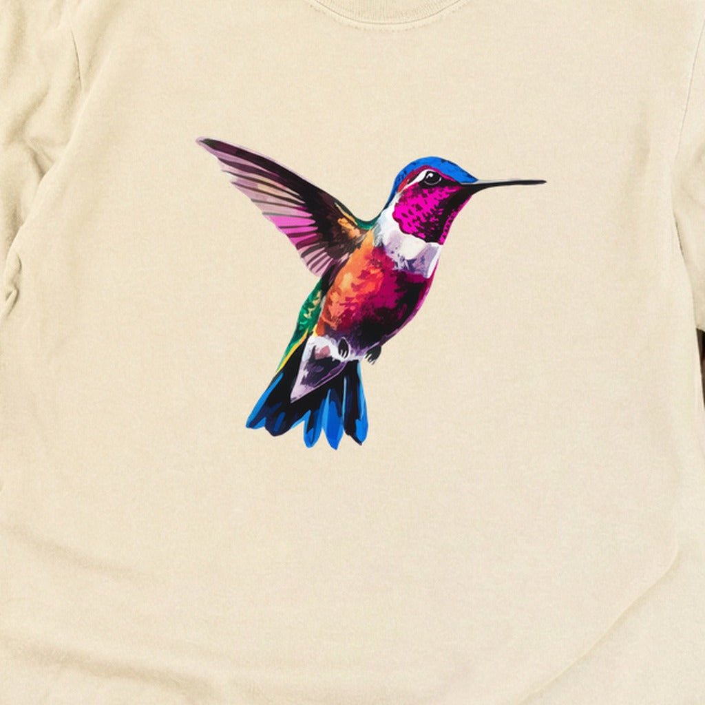 Painted Hummingbird Cotton Long Sleeve
