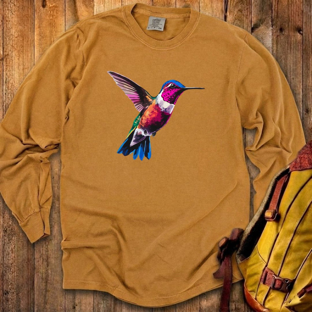 Painted Hummingbird Cotton Long Sleeve