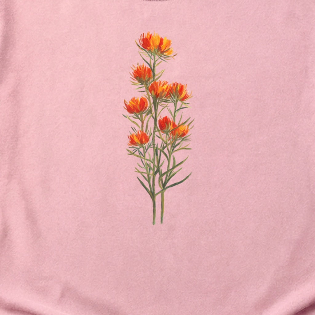 Painted Indian Paintbrush Cotton T-Shirt