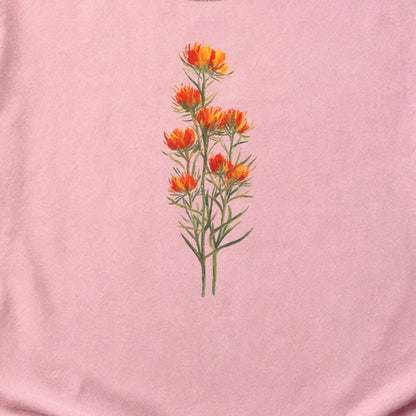 Painted Indian Paintbrush Cotton T-Shirt