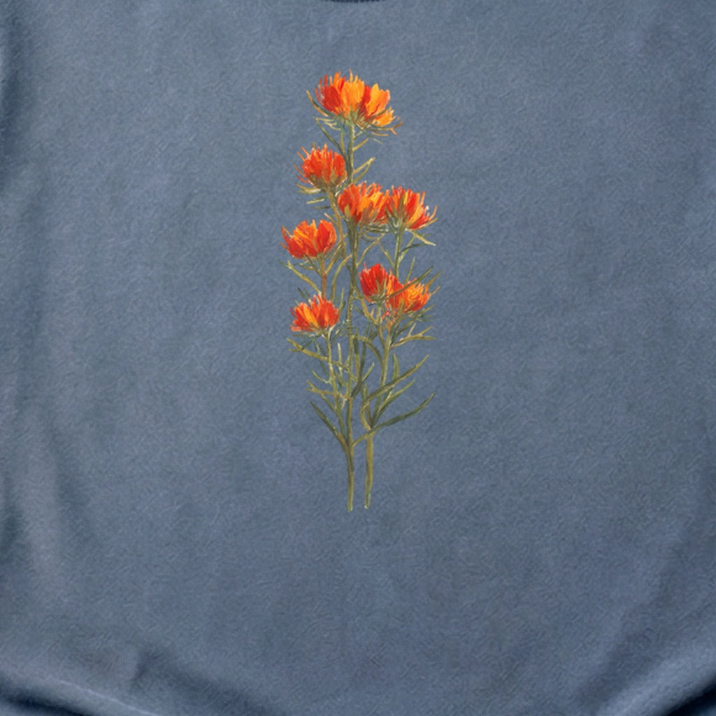 Painted Indian Paintbrush Cotton T-Shirt