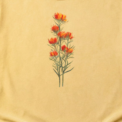 Painted Indian Paintbrush Cotton T-Shirt