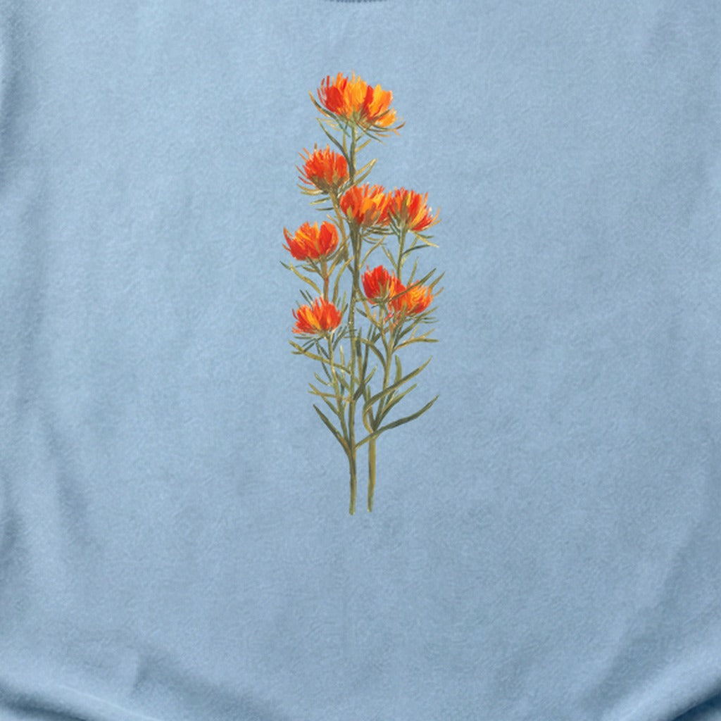 Painted Indian Paintbrush Cotton T-Shirt