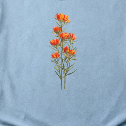 Painted Indian Paintbrush Cotton T-Shirt