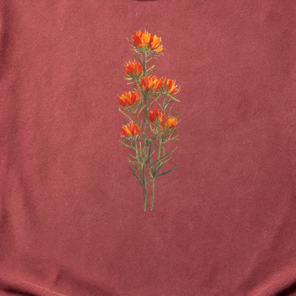 Painted Indian Paintbrush Cotton T-Shirt