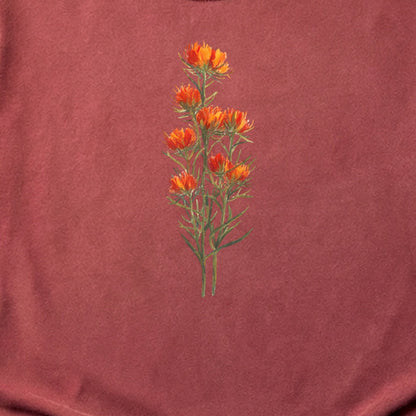 Painted Indian Paintbrush Cotton T-Shirt