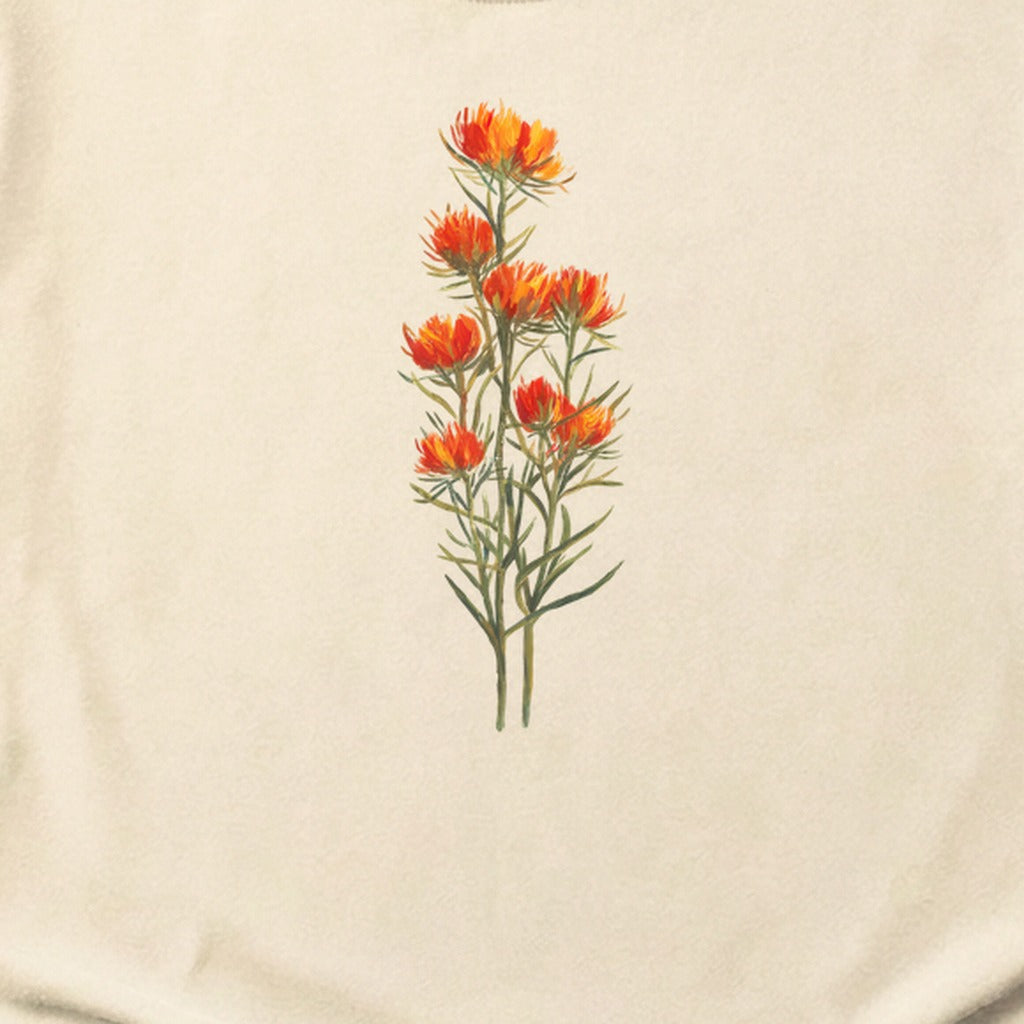 Painted Indian Paintbrush Cotton T-Shirt