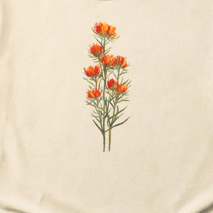 Painted Indian Paintbrush Cotton T-Shirt