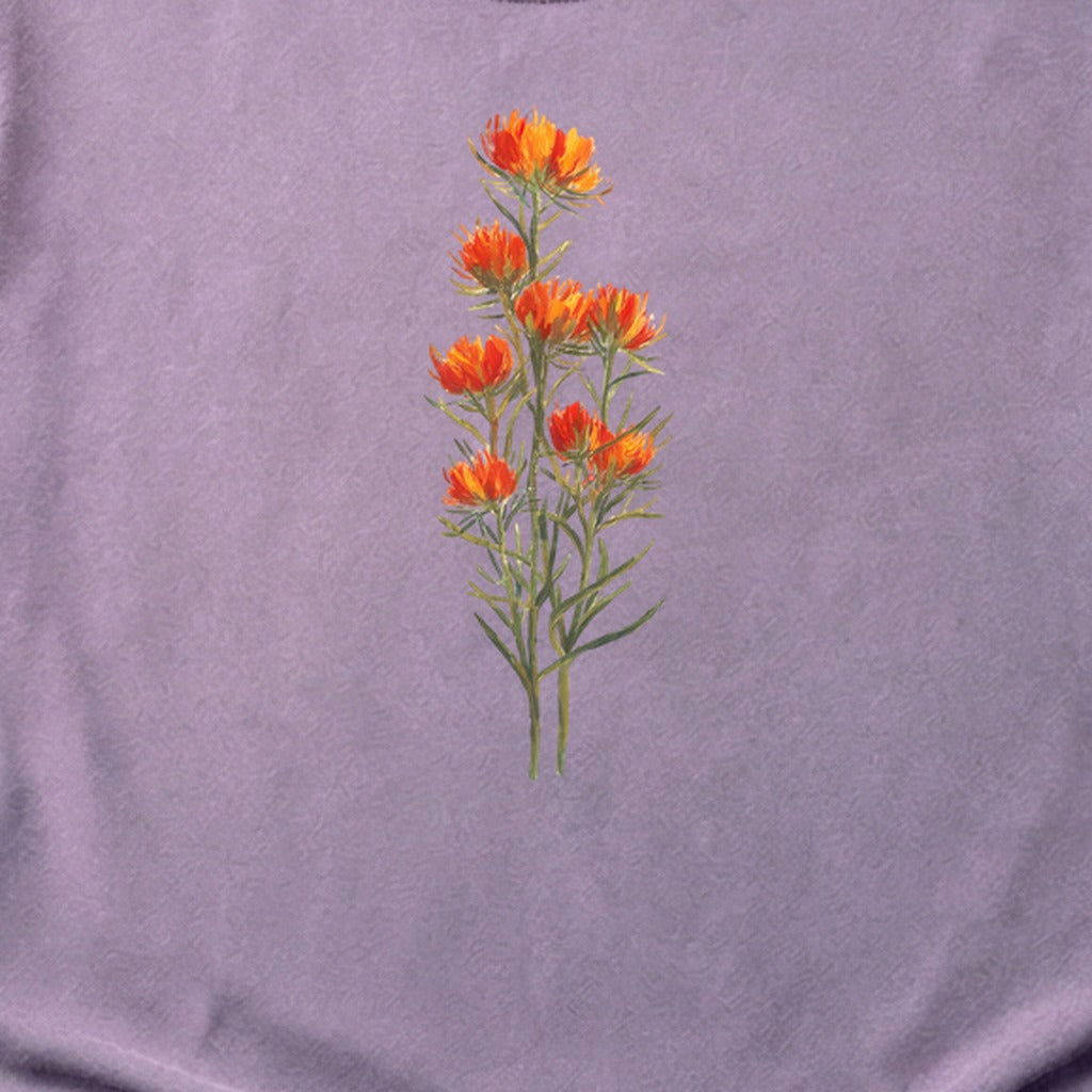 Painted Indian Paintbrush Cotton T-Shirt