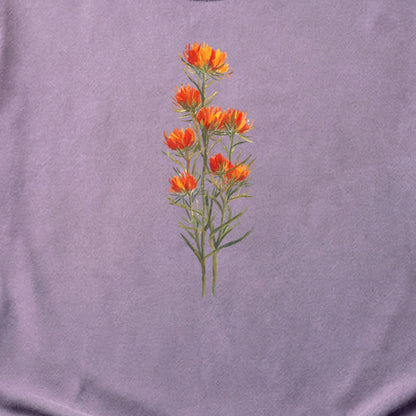 Painted Indian Paintbrush Cotton T-Shirt