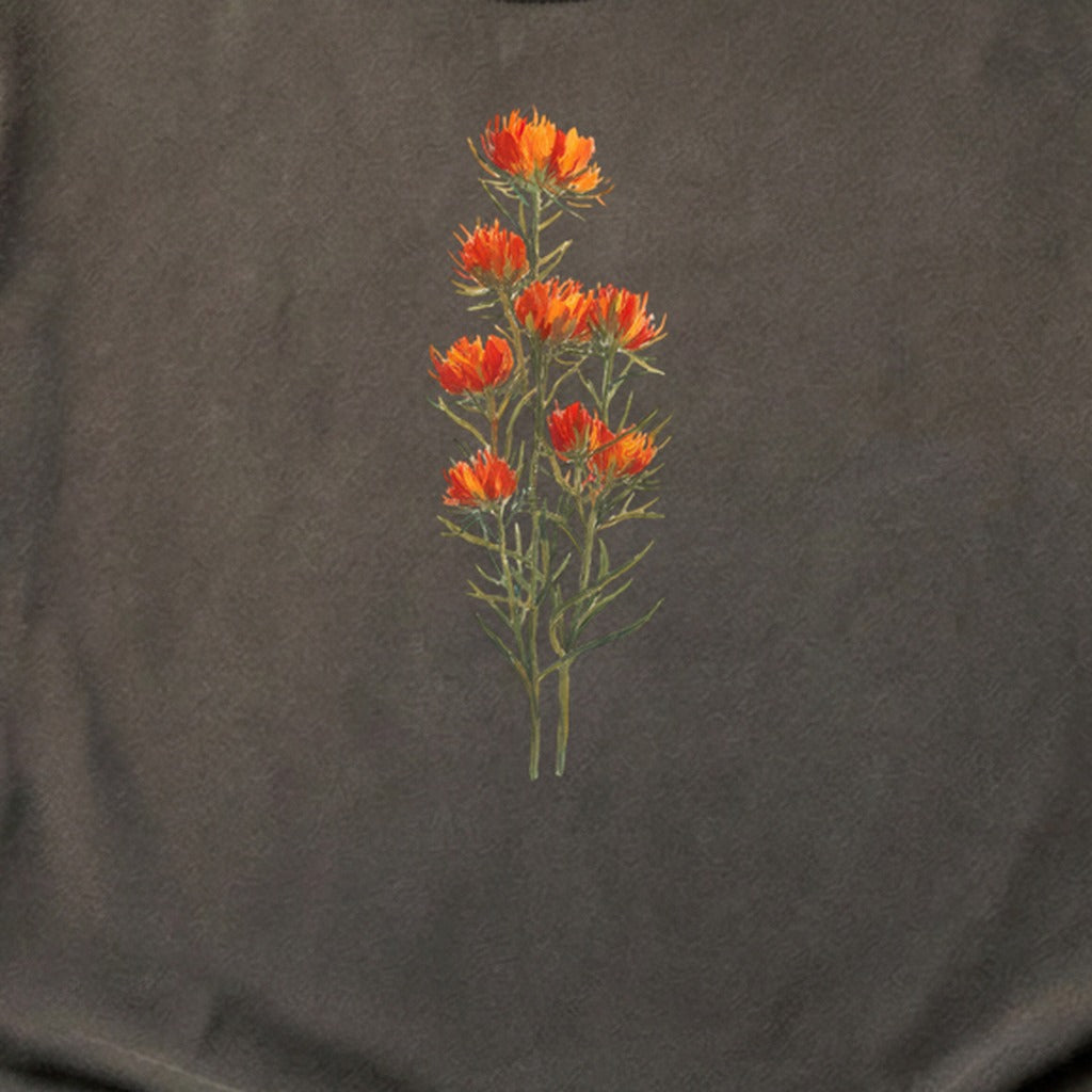 Painted Indian Paintbrush Cotton T-Shirt