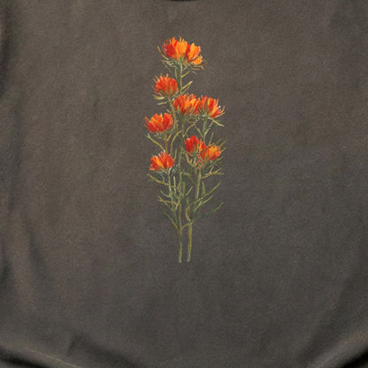 Painted Indian Paintbrush Cotton T-Shirt