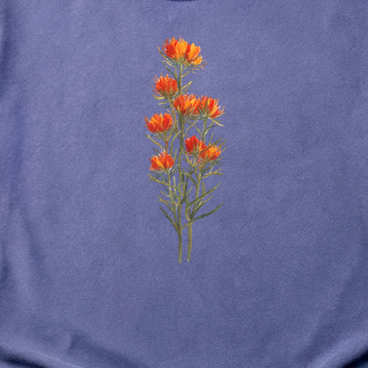 Painted Indian Paintbrush Cotton T-Shirt