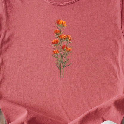 Painted Indian Paintbrush Kids Cotton T-Shirt
