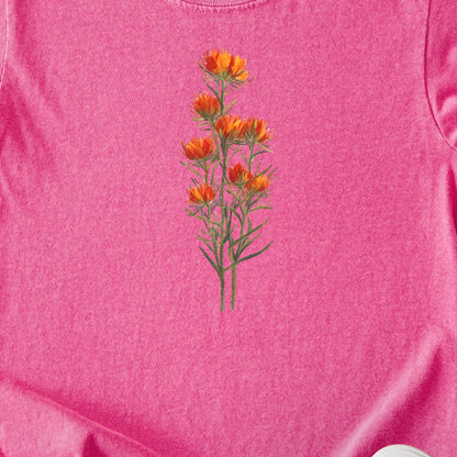 Painted Indian Paintbrush Kids Cotton T-Shirt