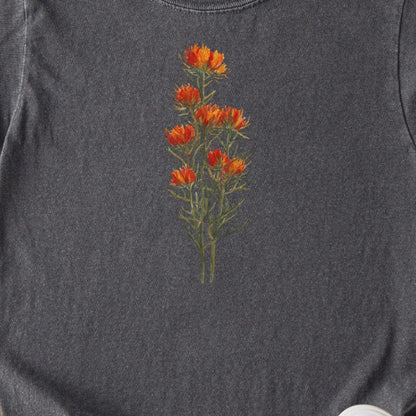 Painted Indian Paintbrush Kids Cotton T-Shirt