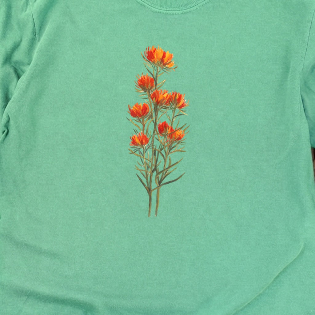 Painted Indian Paintbrush Cotton Long Sleeve