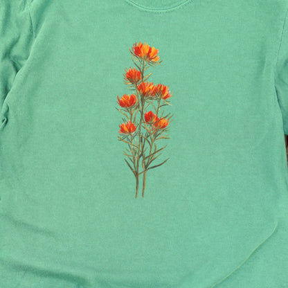 Painted Indian Paintbrush Cotton Long Sleeve