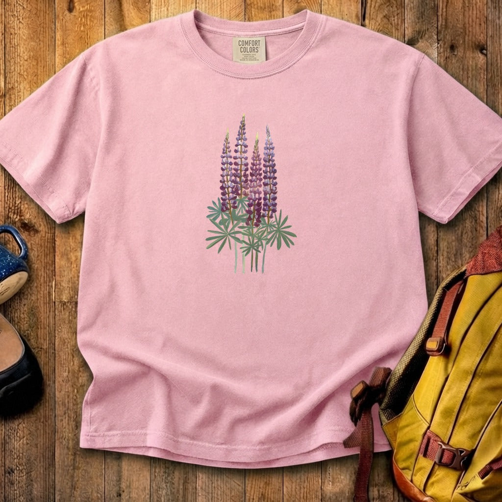 Painted Lupine Cotton T-Shirt