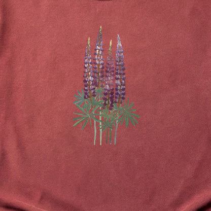 Painted Lupine Cotton T-Shirt