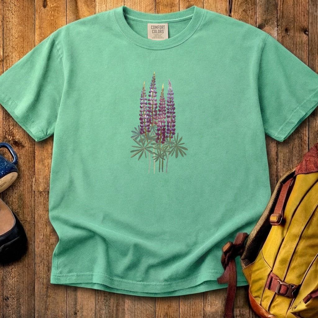 Painted Lupine Cotton T-Shirt
