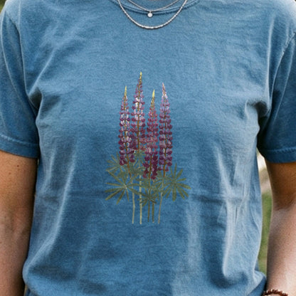 Painted Lupine Cotton T-Shirt