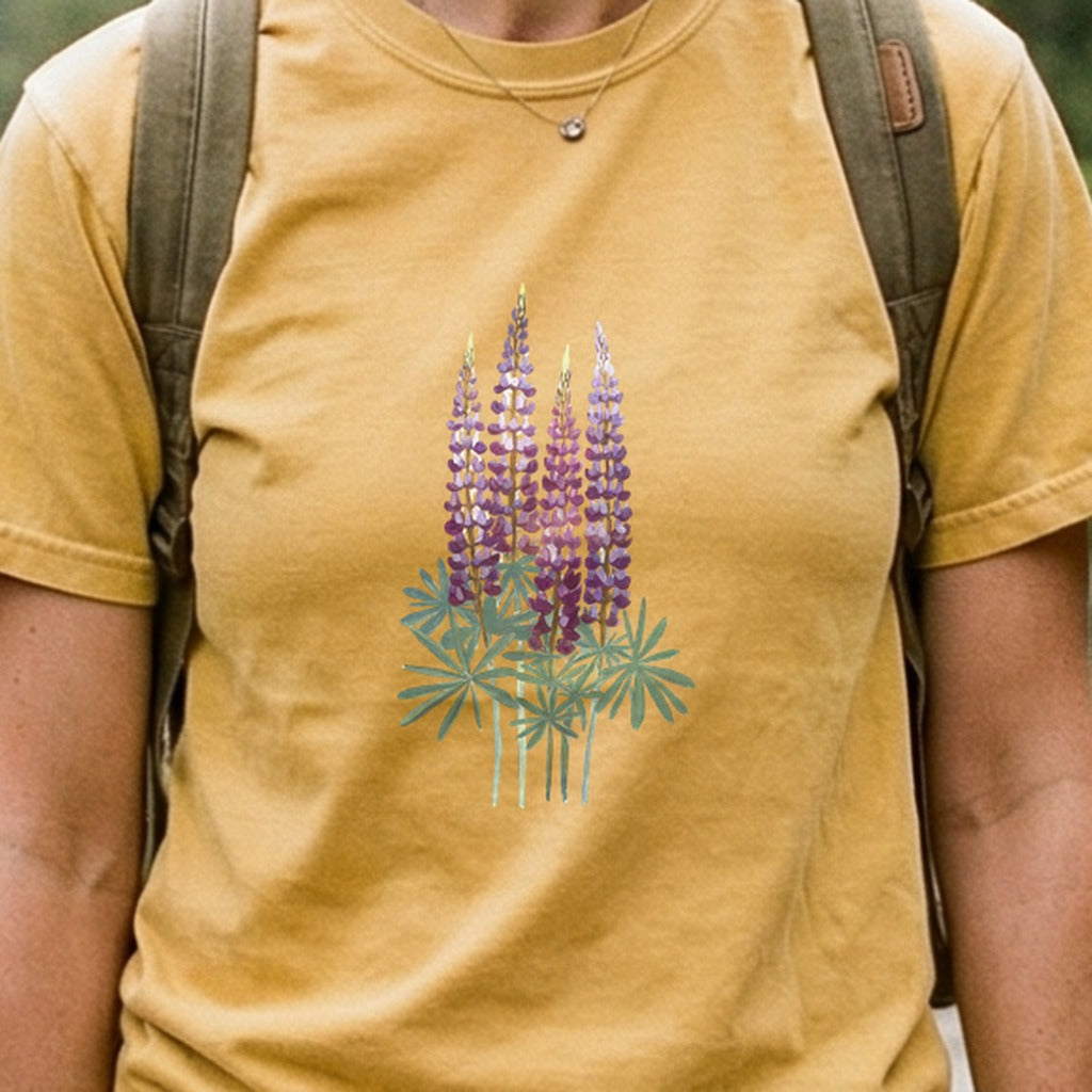 Painted Lupine Cotton T-Shirt