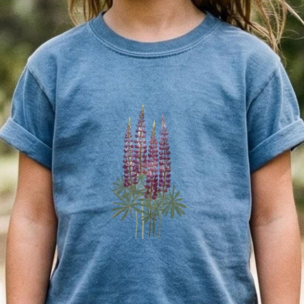 Painted Lupine Kids Cotton T-Shirt