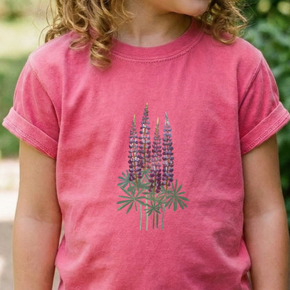 Painted Lupine Kids Cotton T-Shirt