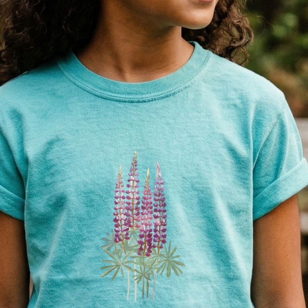 Painted Lupine Kids Cotton T-Shirt