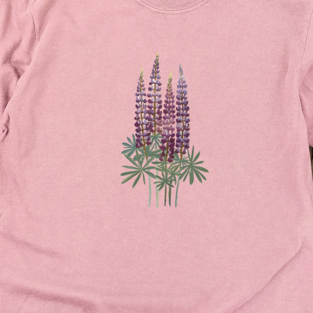 Painted Lupine Cotton Long Sleeve