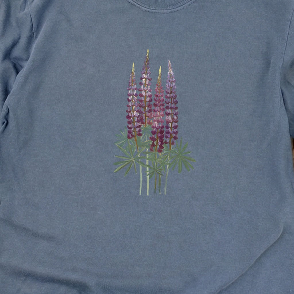 Painted Lupine Cotton Long Sleeve
