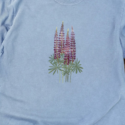 Painted Lupine Cotton Long Sleeve