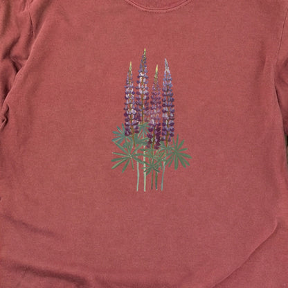 Painted Lupine Cotton Long Sleeve