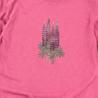 Painted Lupine Cotton Long Sleeve