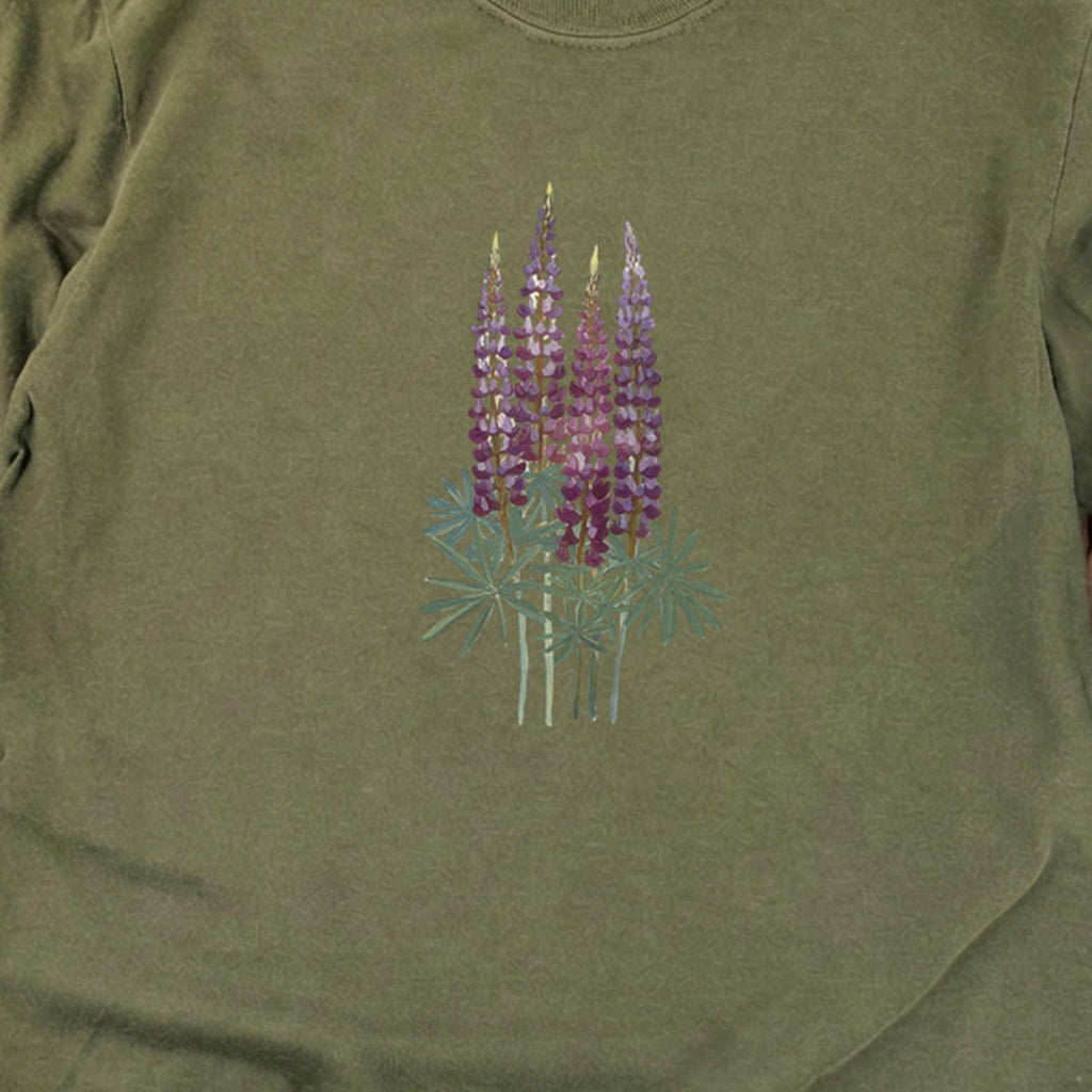 Painted Lupine Cotton Long Sleeve