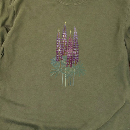 Painted Lupine Cotton Long Sleeve