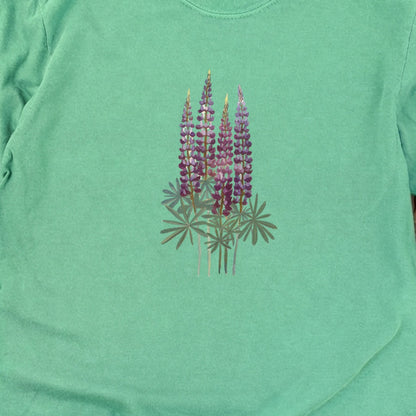 Painted Lupine Cotton Long Sleeve