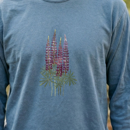 Painted Lupine Cotton Long Sleeve